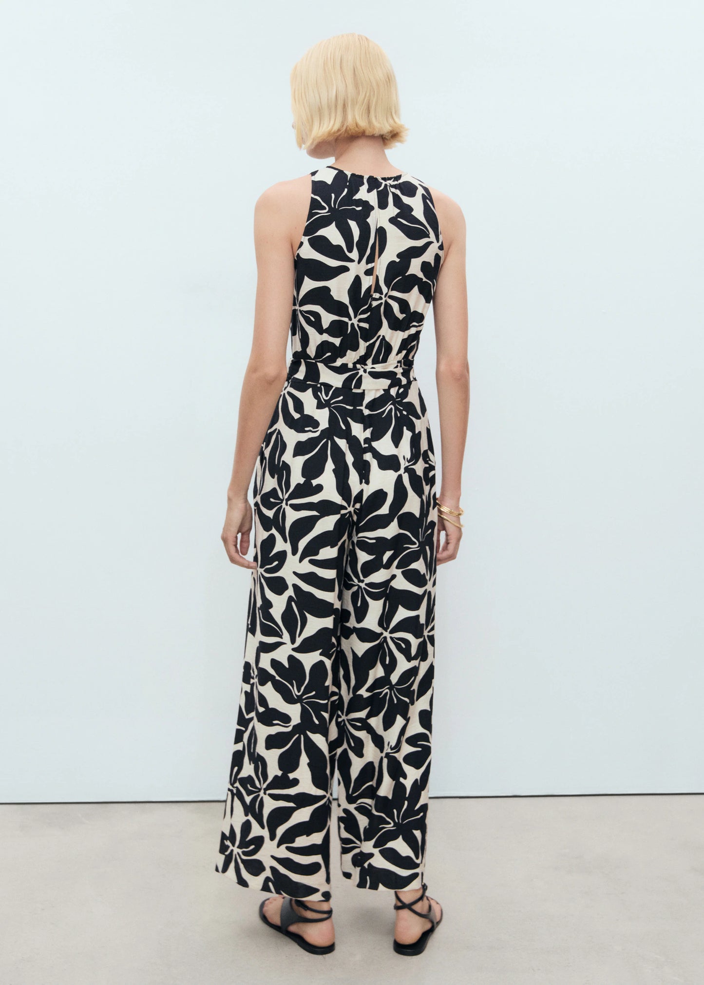 Belt Printed Jumpsuit