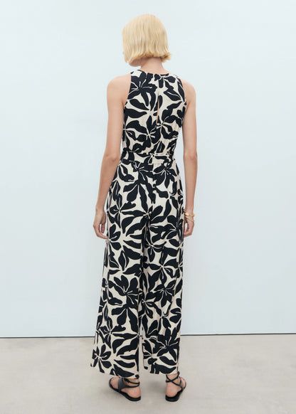 Belt Printed Jumpsuit