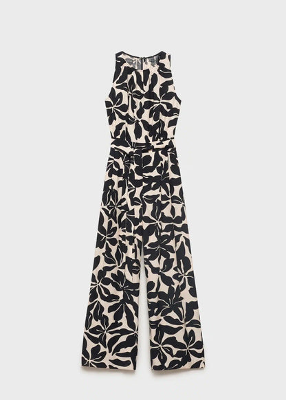 Belt Printed Jumpsuit