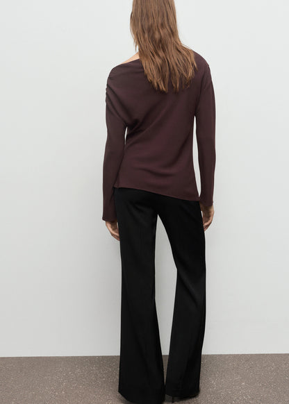 Blouse With Asymmetrical Neckline