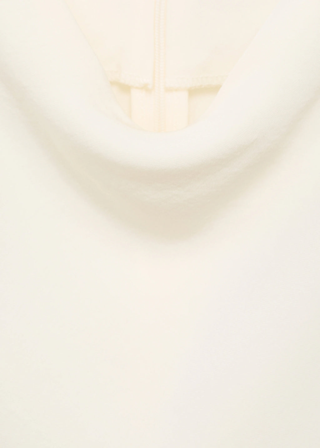 Blouse With Draped Collar And Contrasting Trim