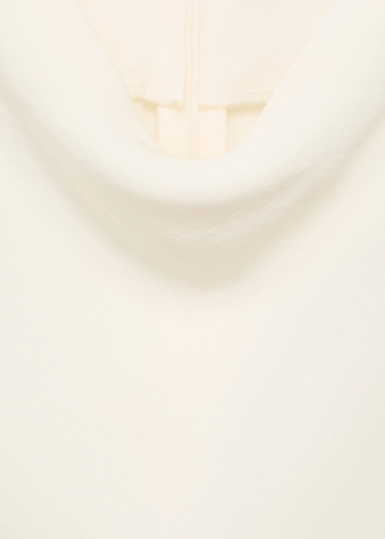 Blouse With Draped Collar And Contrasting Trim