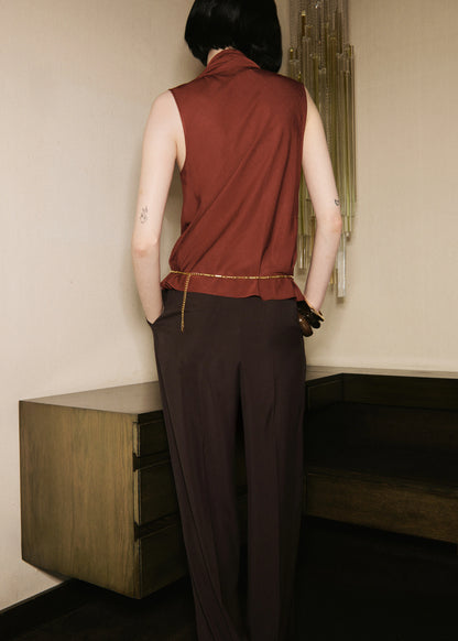 Blouse With Foulard Neckline