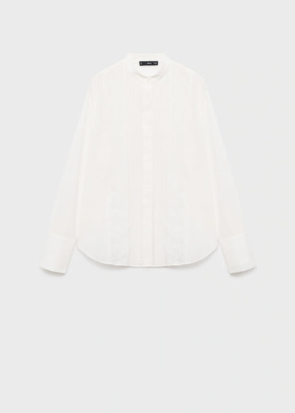 Blouse With Lace Trim Details