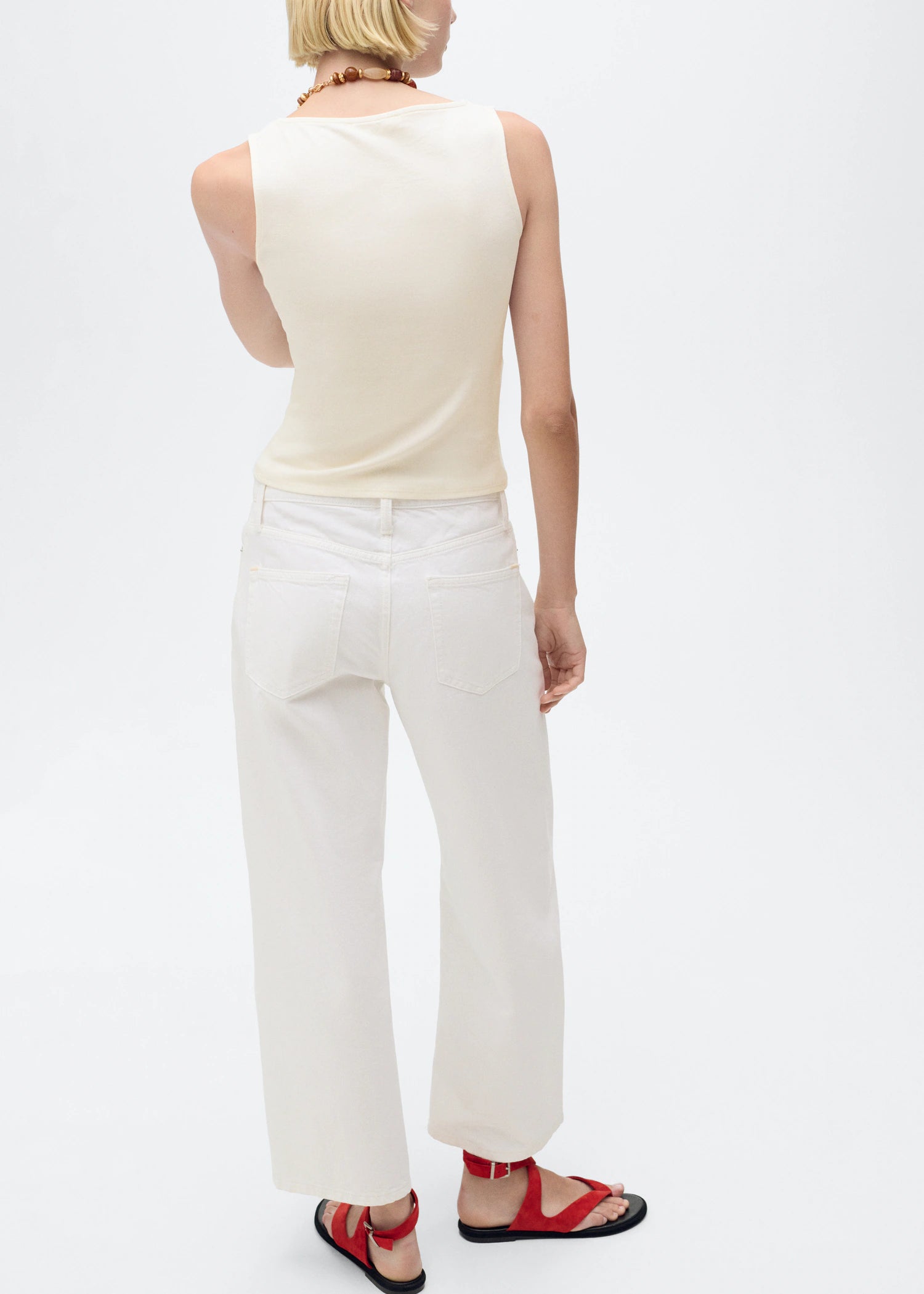 Boat Neck Strapless Top