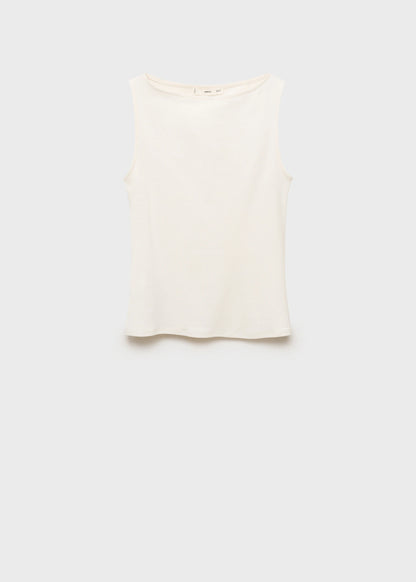 Boat Neck Strapless Top