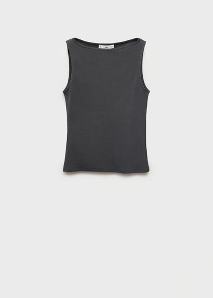 Boat Neck Strapless Top