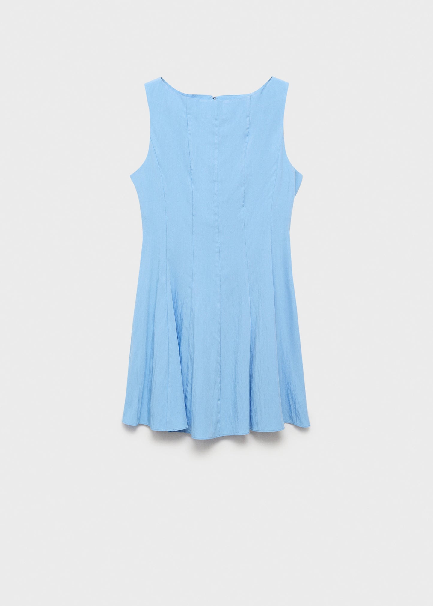 Boat Neck Dress With Pleats