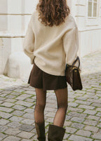 Boucle Jacket With High Neck