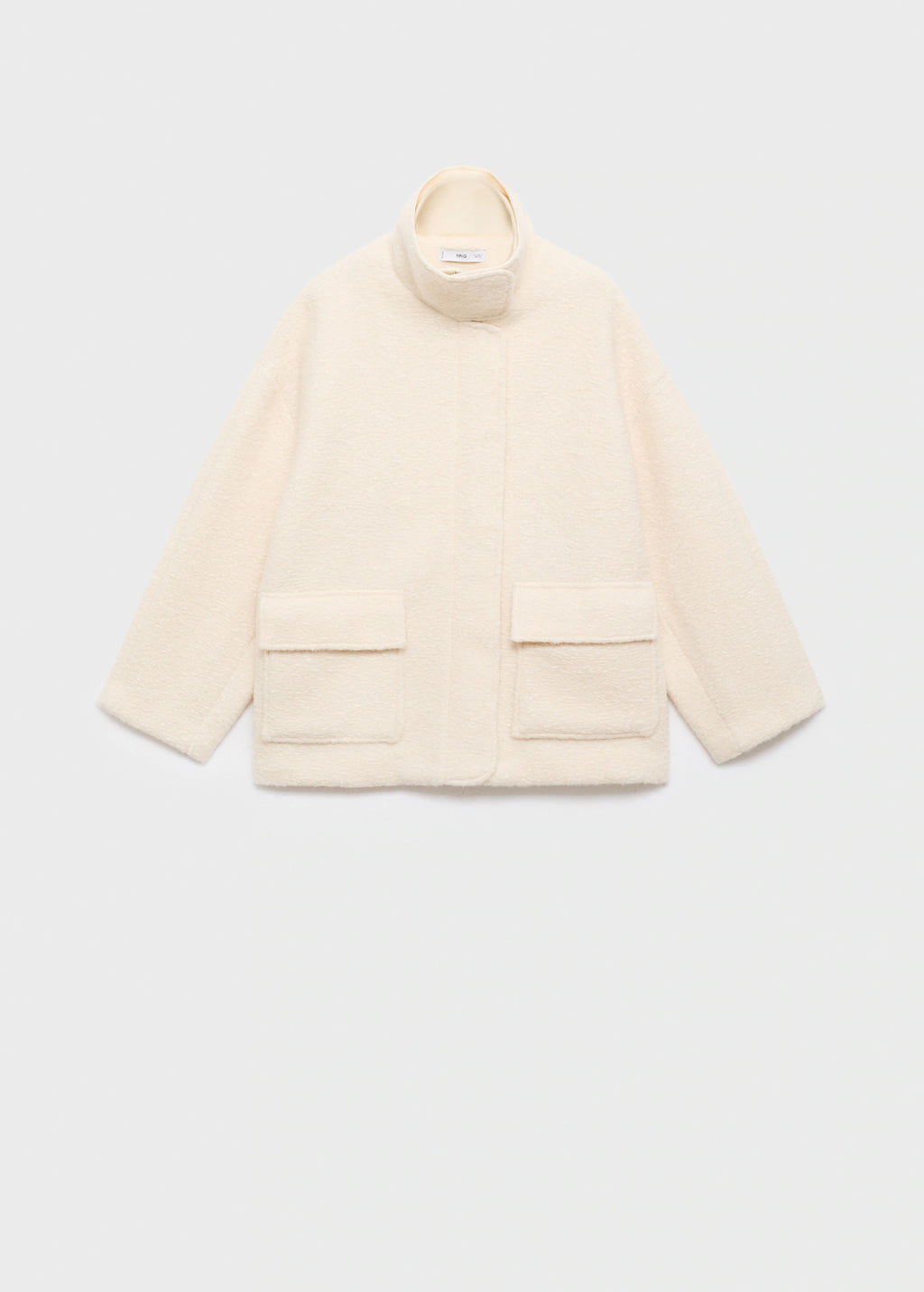 Boucle Jacket With High Neck