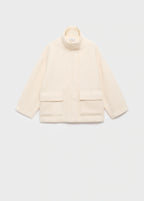 Boucle Jacket With High Neck