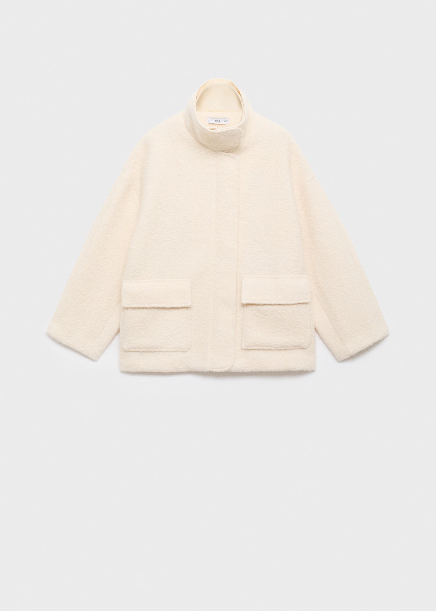 Boucle Jacket With High Neck