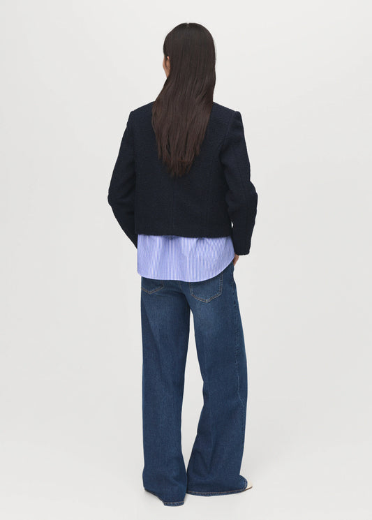 Boucle Jacket With Jewel Buttons