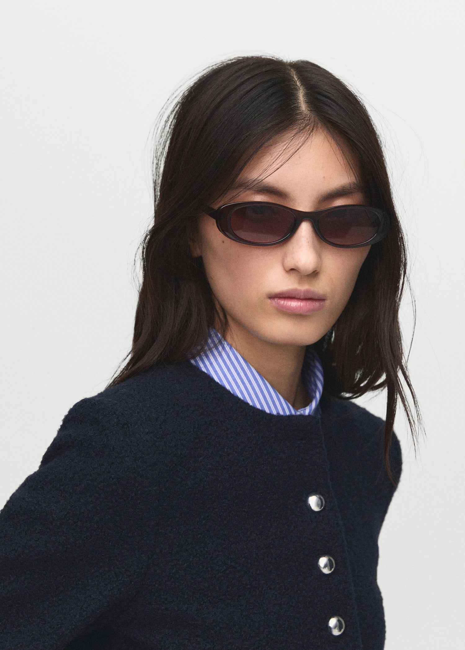 Boucle Jacket With Jewel Buttons