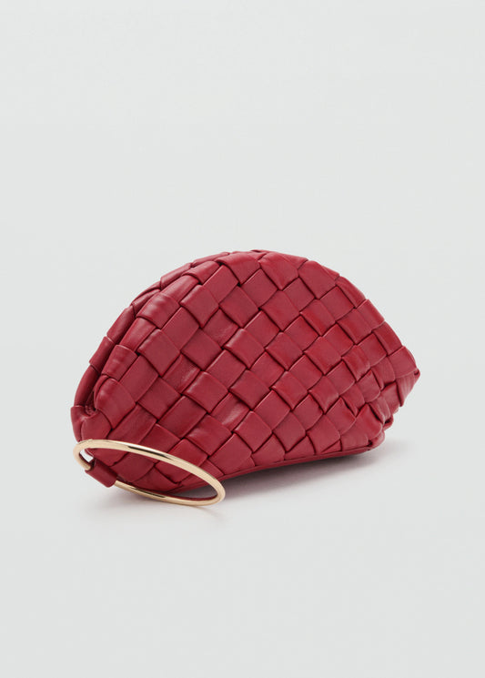 Braided Leather Clutch Bag
