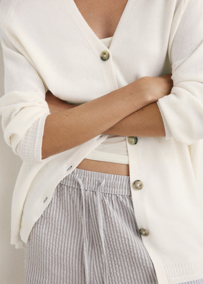 Buttoned Wool Cardigan