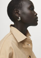 Cape Style Cropped Trench Coat