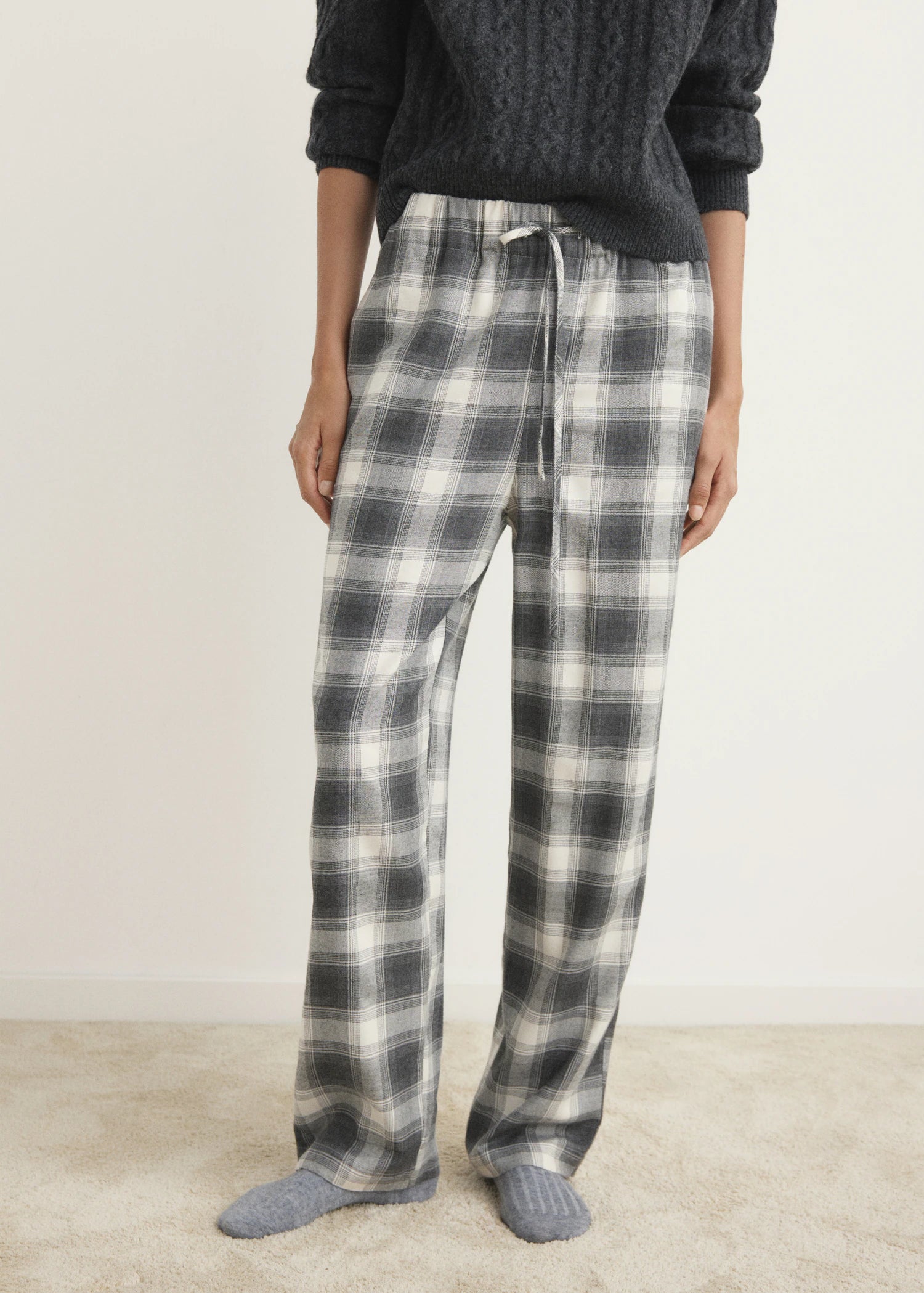 Check Flannel Trousers