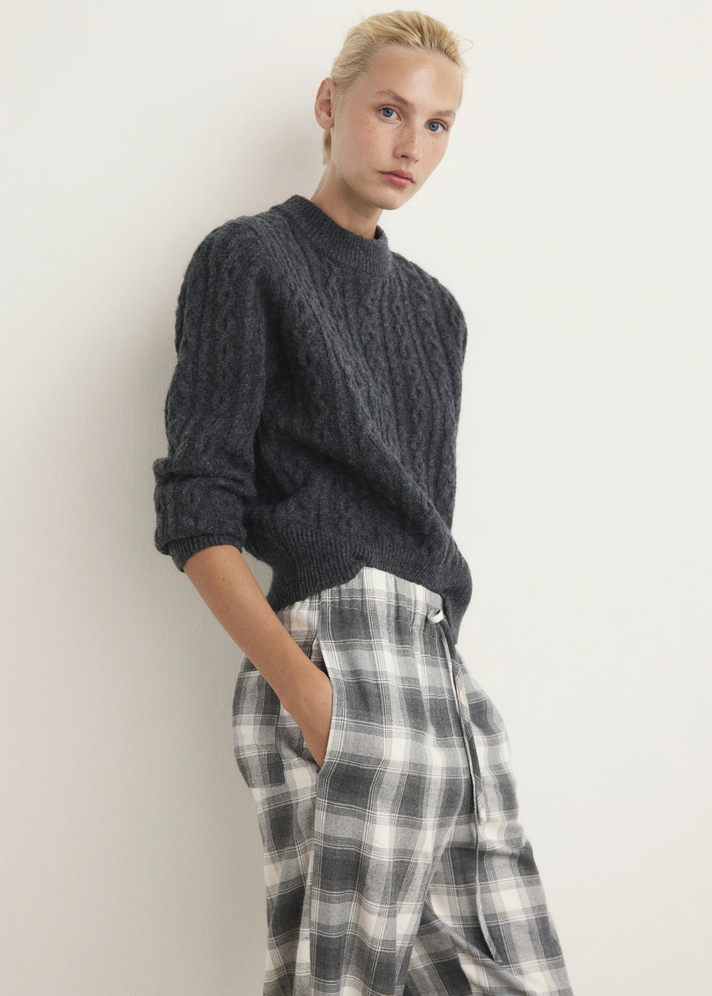 Check Flannel Trousers