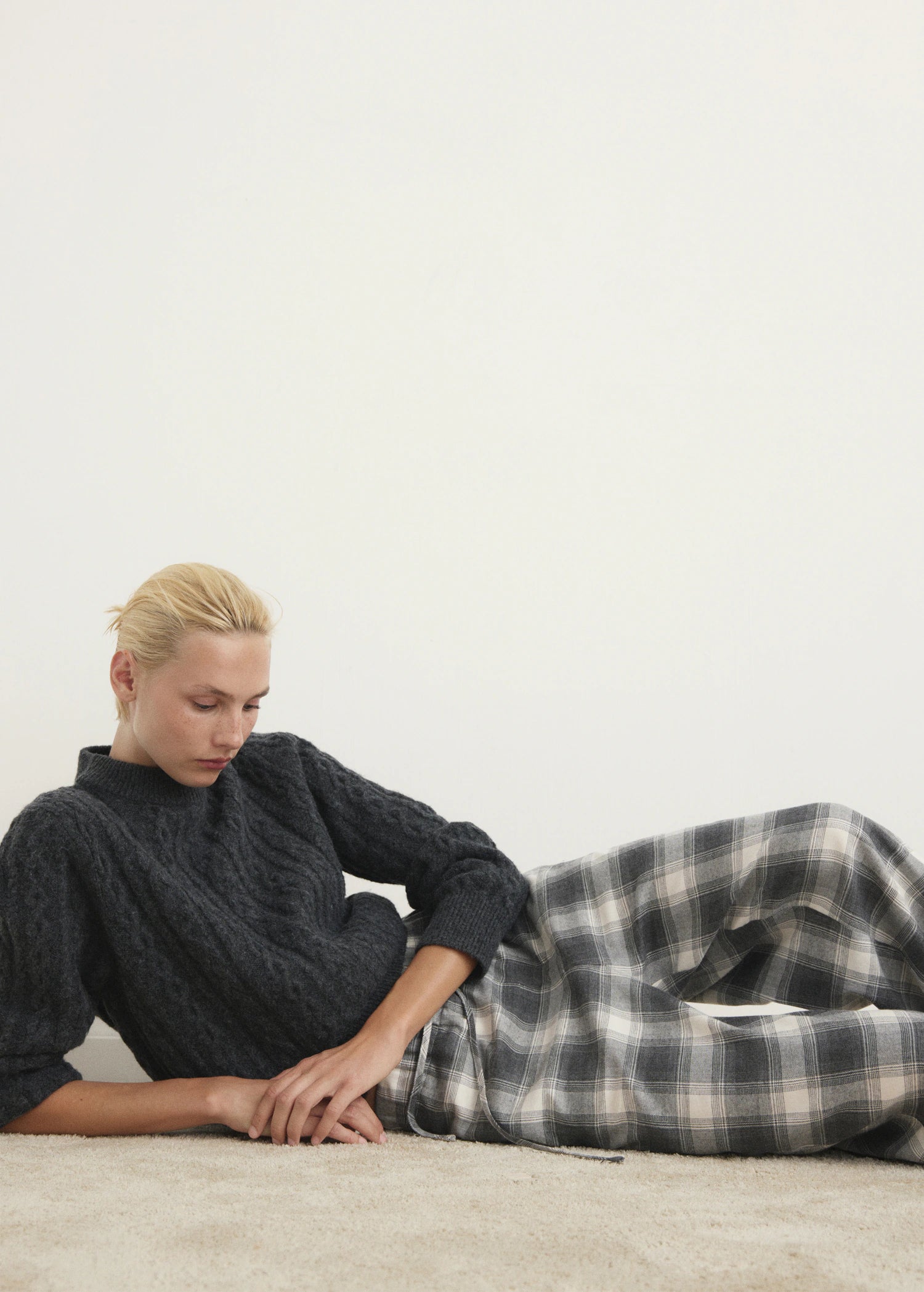 Check Flannel Trousers