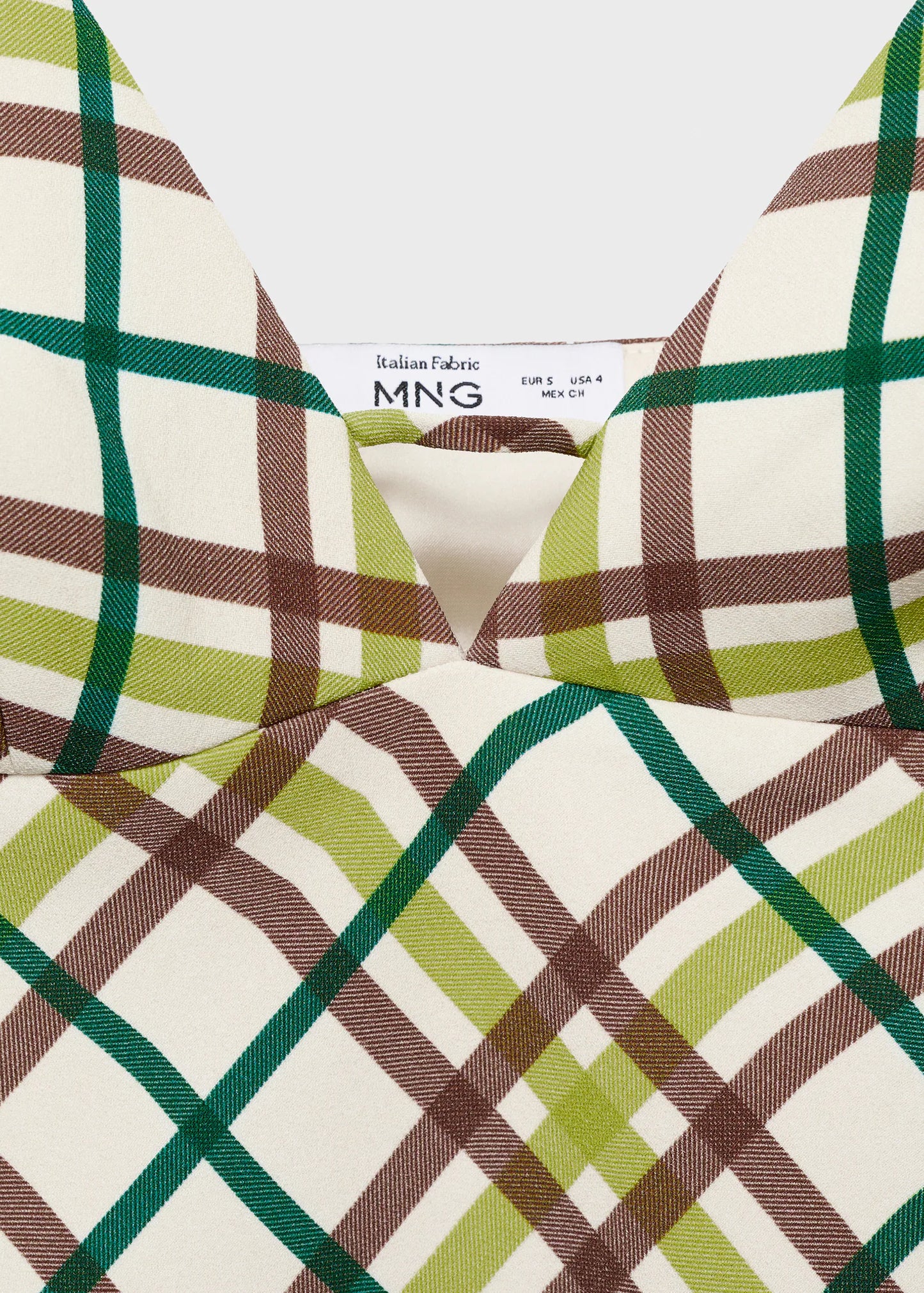 Check Neckline Dress