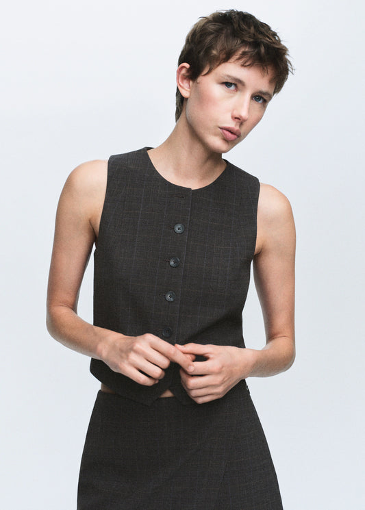 Check Suit Waistcoat