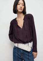Chiffon Blouse With Bow Neckline