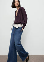 Chiffon Blouse With Bow Neckline