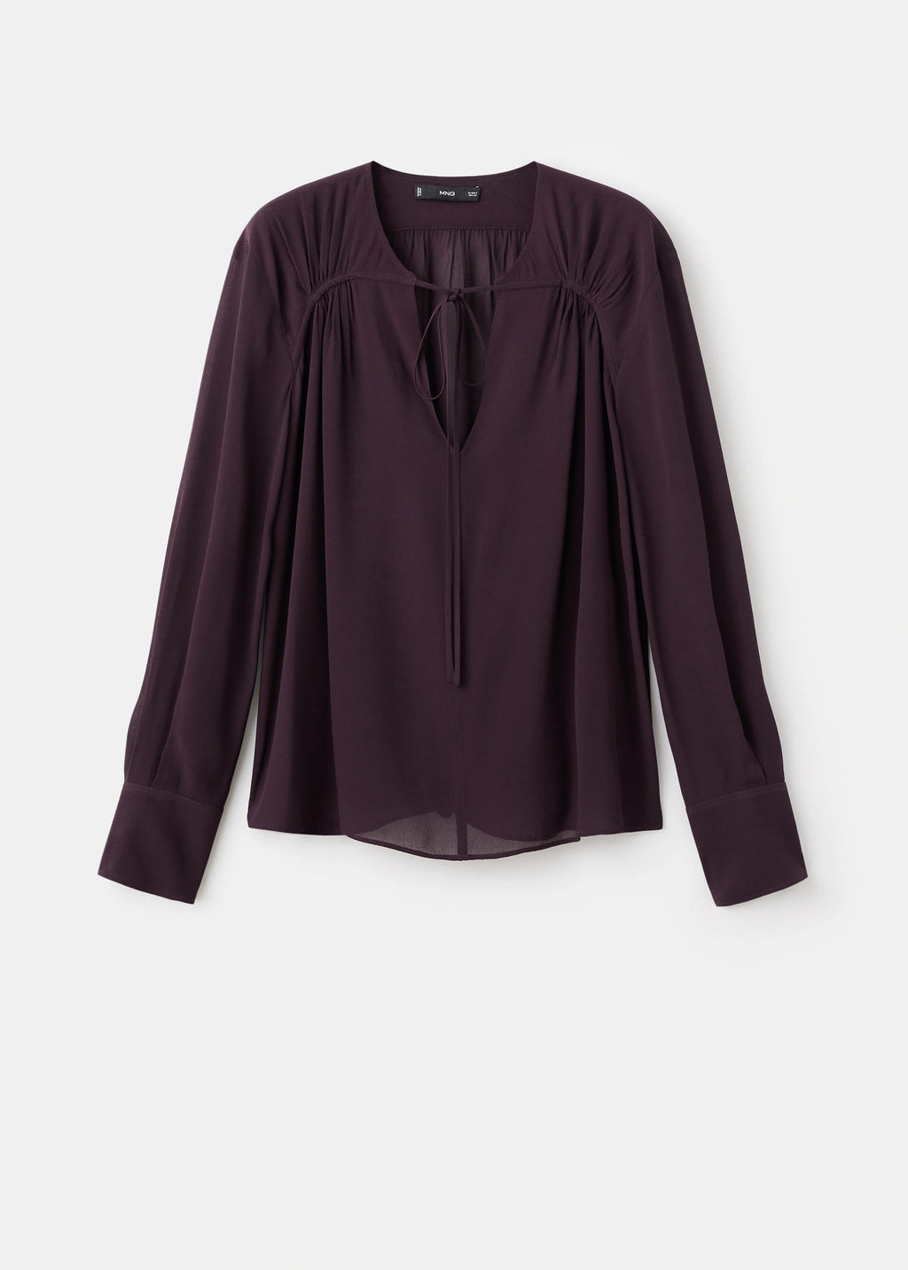 Chiffon Blouse With Bow Neckline