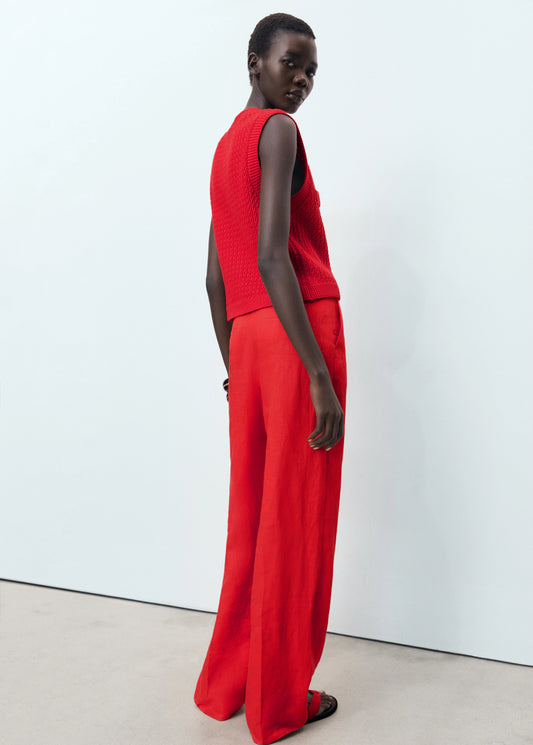 Chunky Knit Waistcoat With Buttons