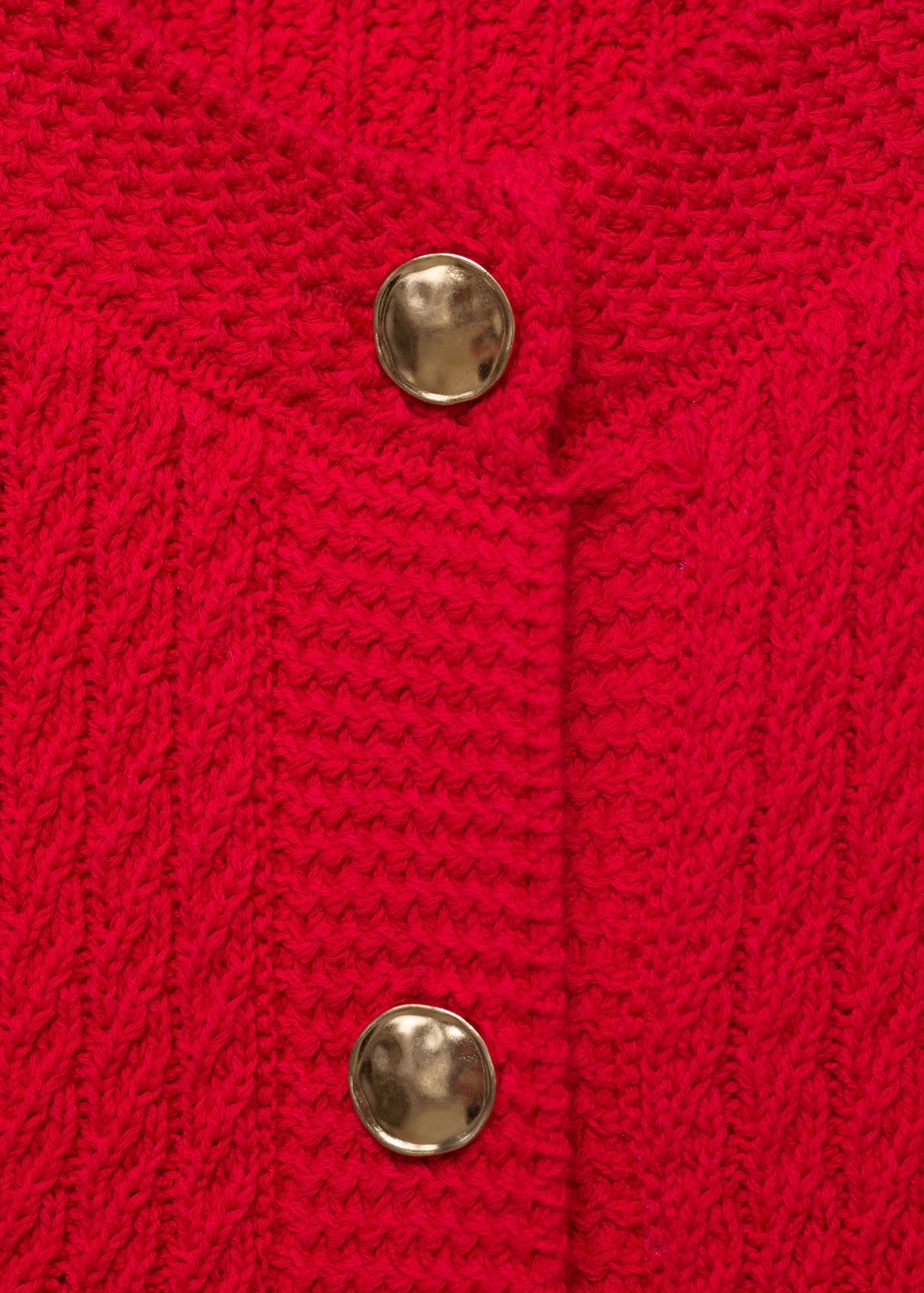 Chunky Knit Waistcoat With Buttons