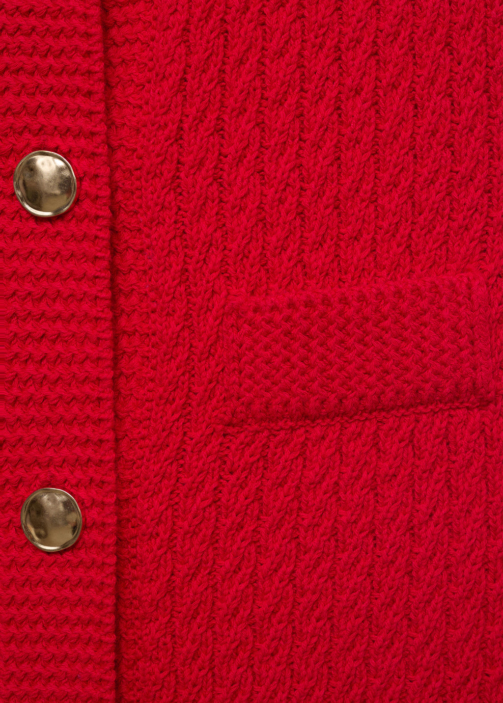 Chunky Knit Waistcoat With Buttons