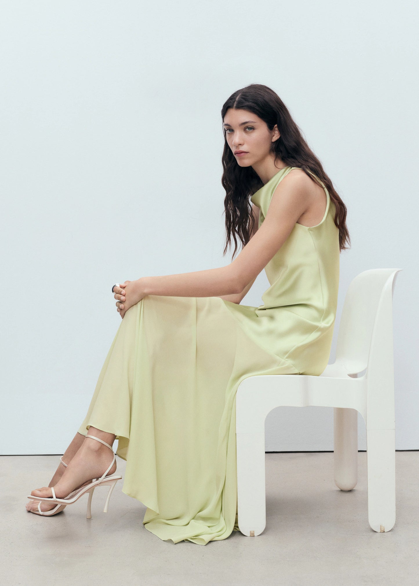 Combined Dress With Asymmetrical Cut