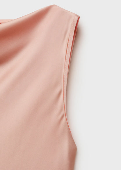 Combined Dress With Asymmetrical Cut