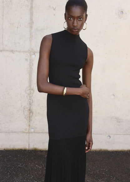 Combined Dress With Perkins Collar