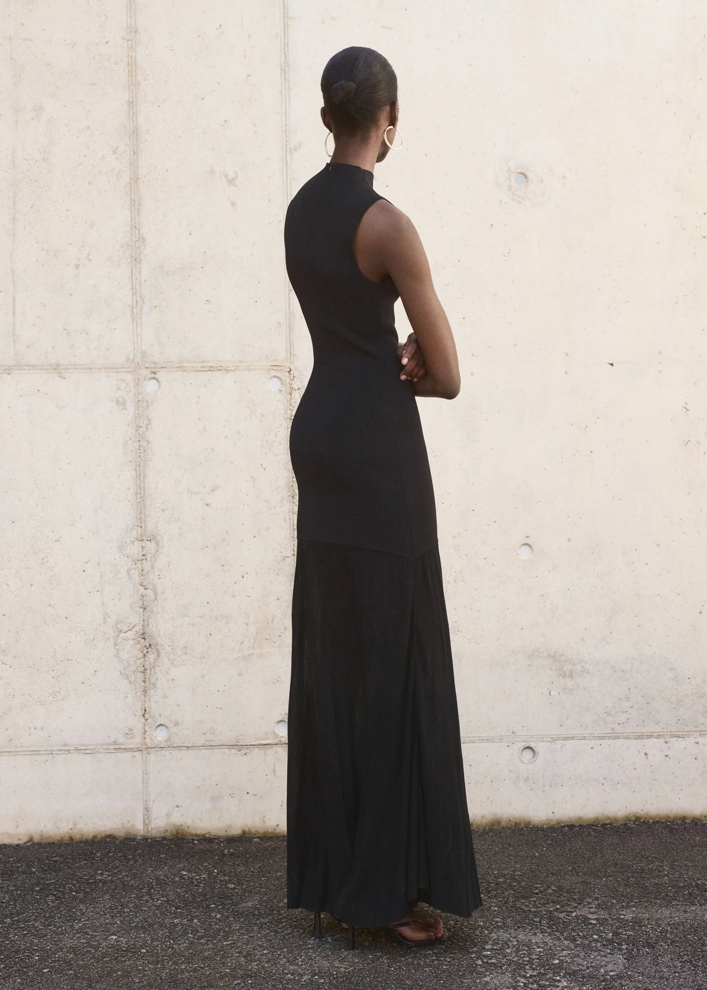 Combined Dress With Perkins Collar