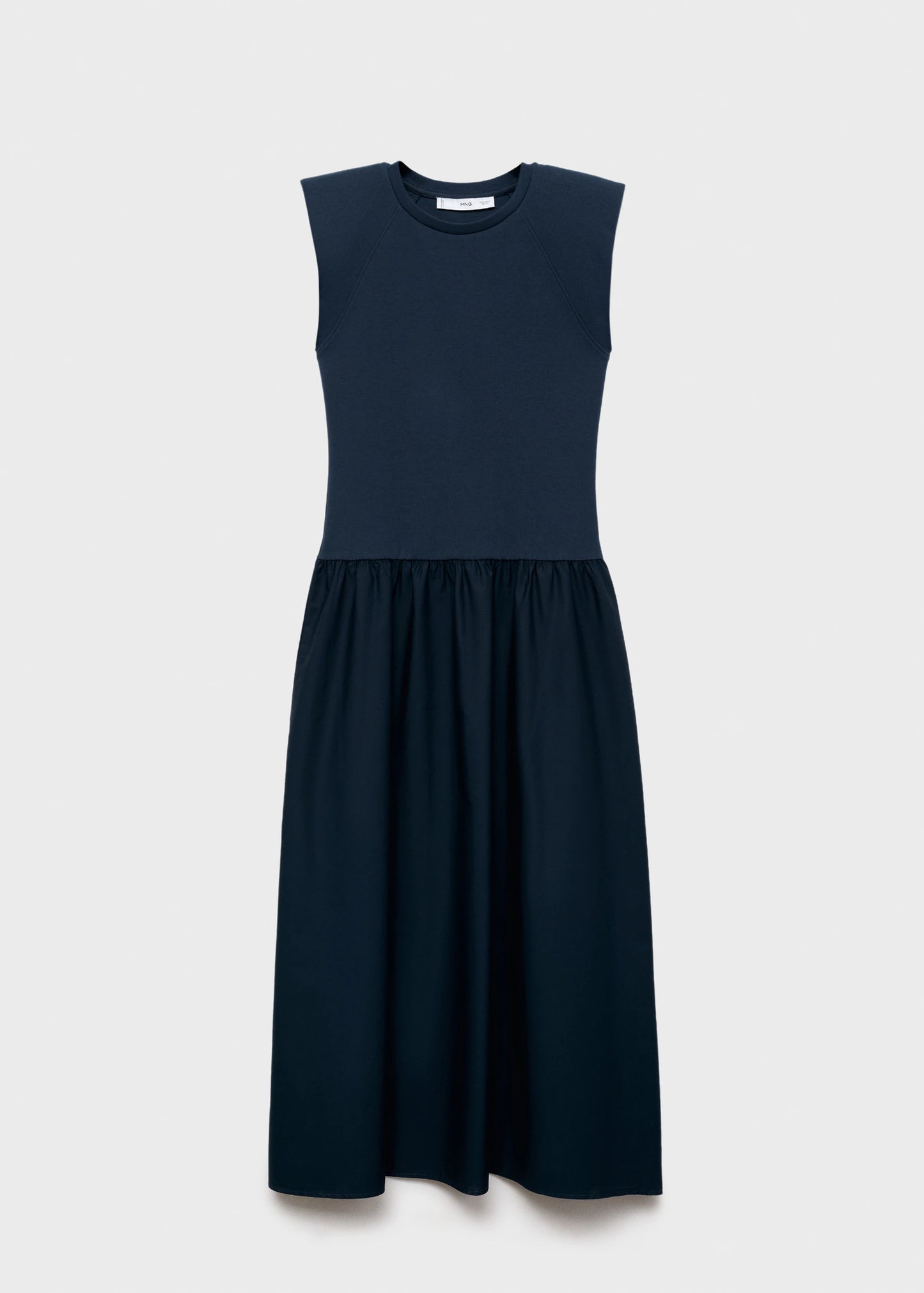 Combined Fabric Midi Dress
