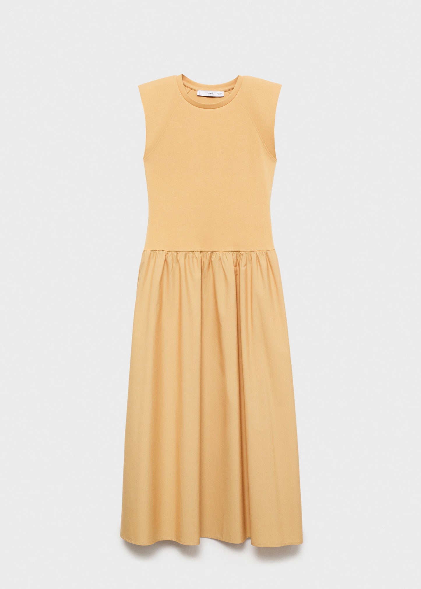 Combined Fabric Midi Dress