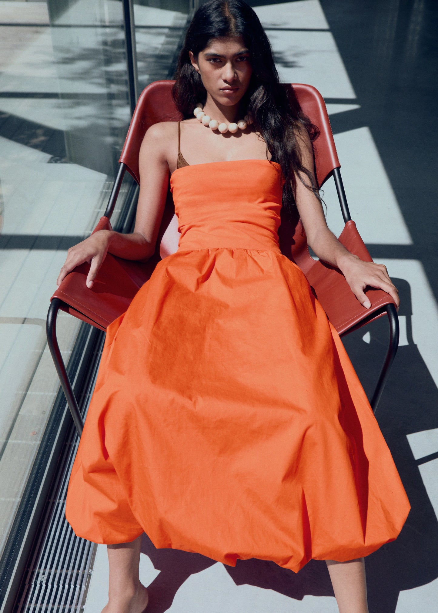 Combined Knitted Balloon Dress