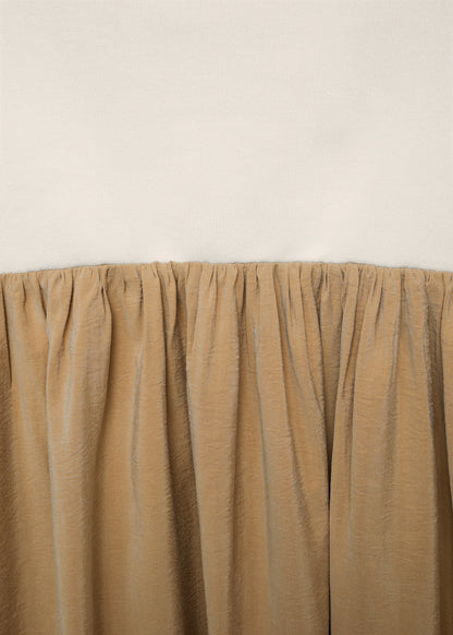 Combined Knitted Balloon Dress