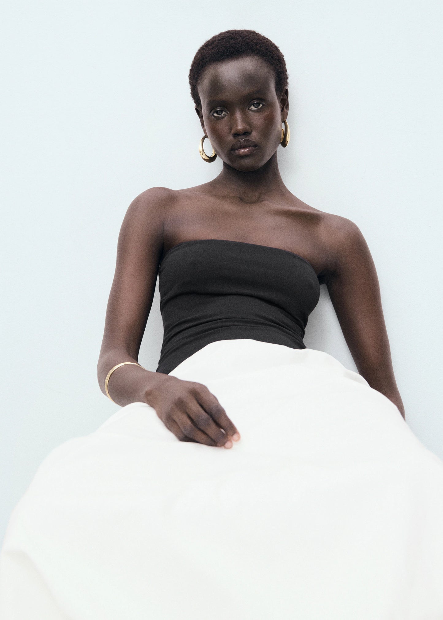 Combined Knitted Balloon Dress