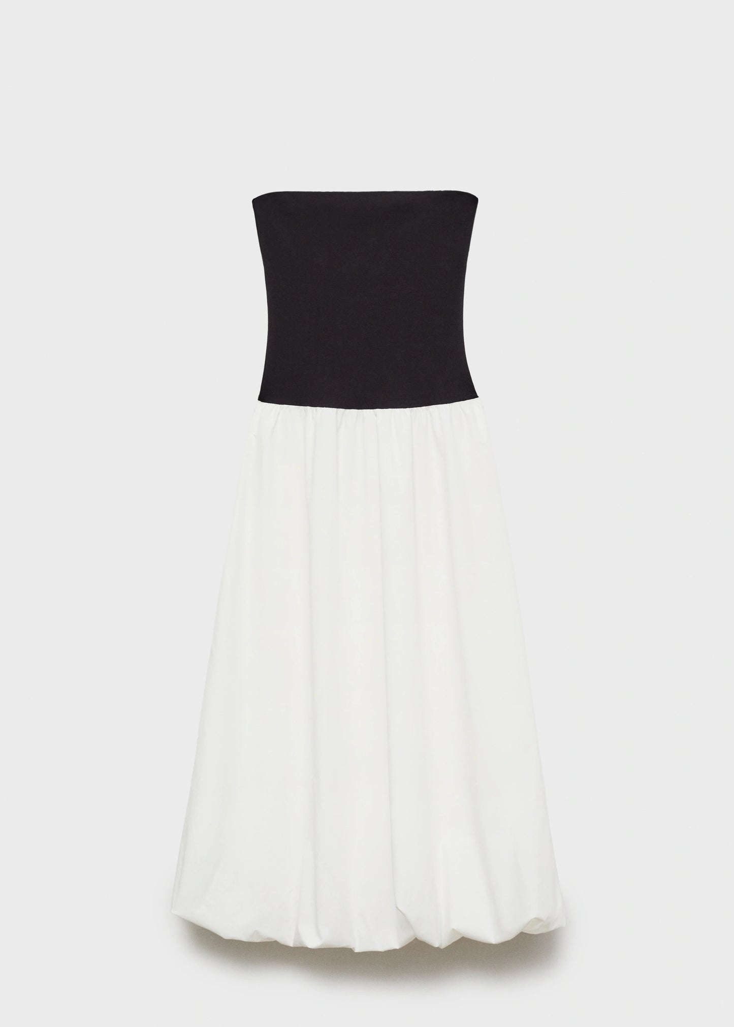 Combined Knitted Balloon Dress