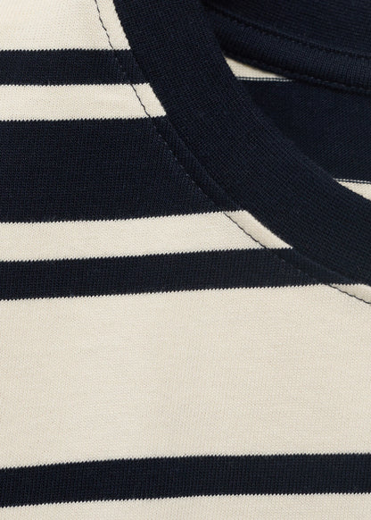 Contrasting Collar Cotton T Shirt