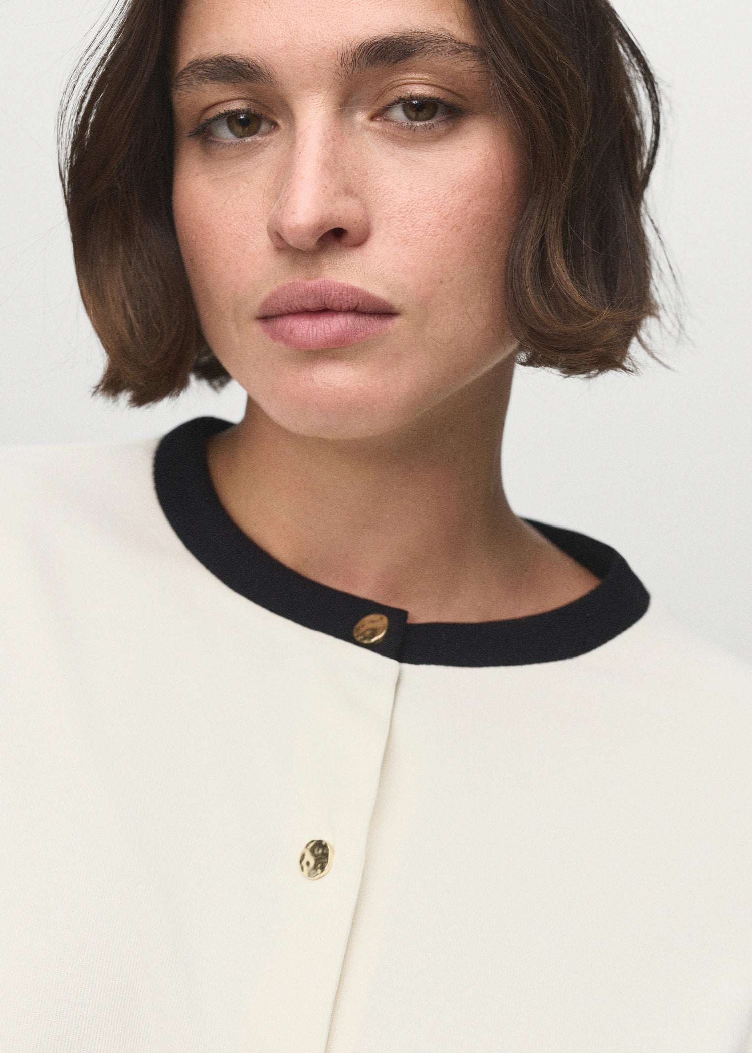 Contrasting Cotton Cardigan