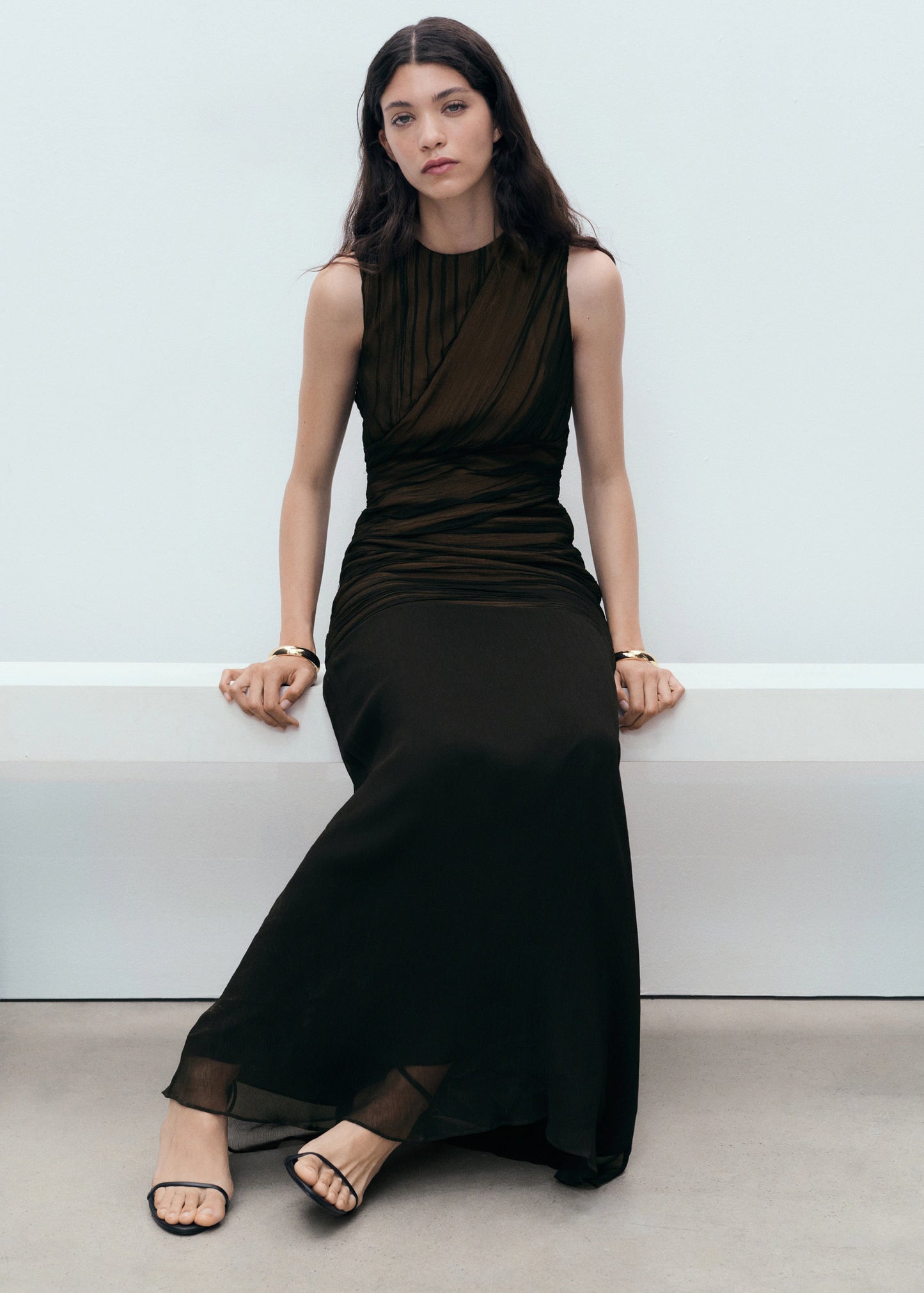 Contrasting Textured Dress