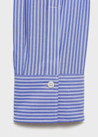 Cotton And Lyocell Blend Straight Shirt