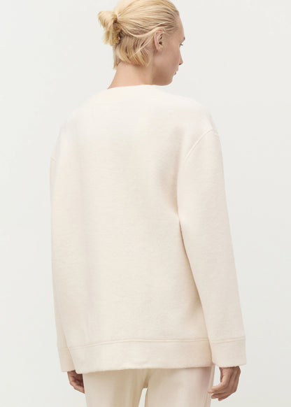 Cotton And Wool Cardigan With Button Fasteners