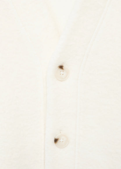 Cotton And Wool Cardigan With Button Fasteners