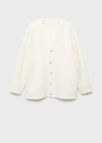 Cotton And Wool Cardigan With Button Fasteners