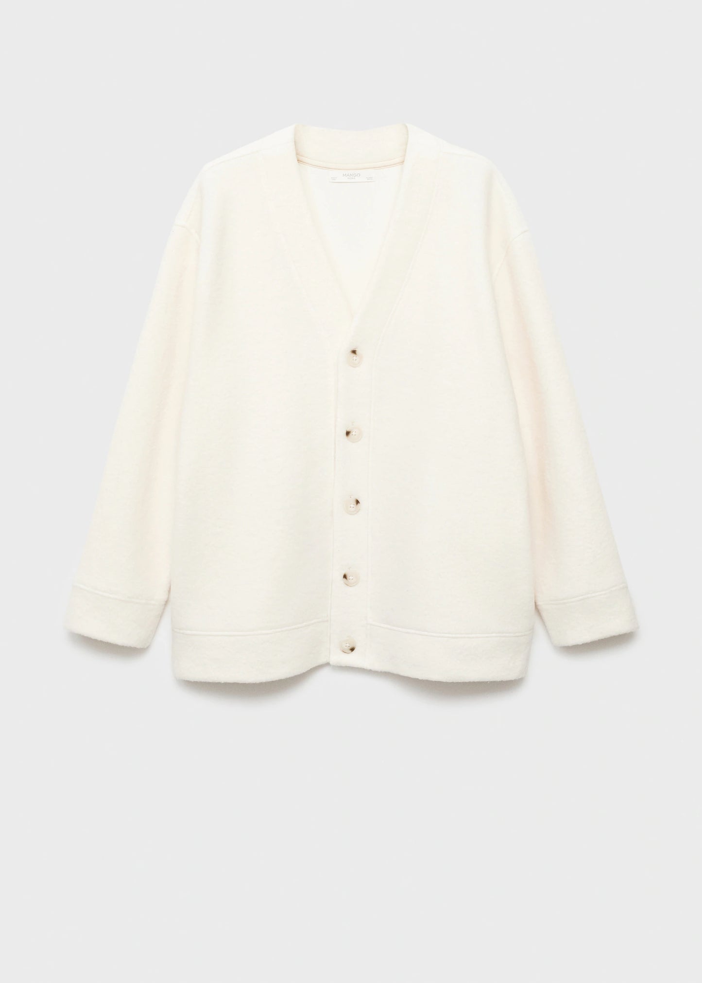 Cotton And Wool Cardigan With Button Fasteners